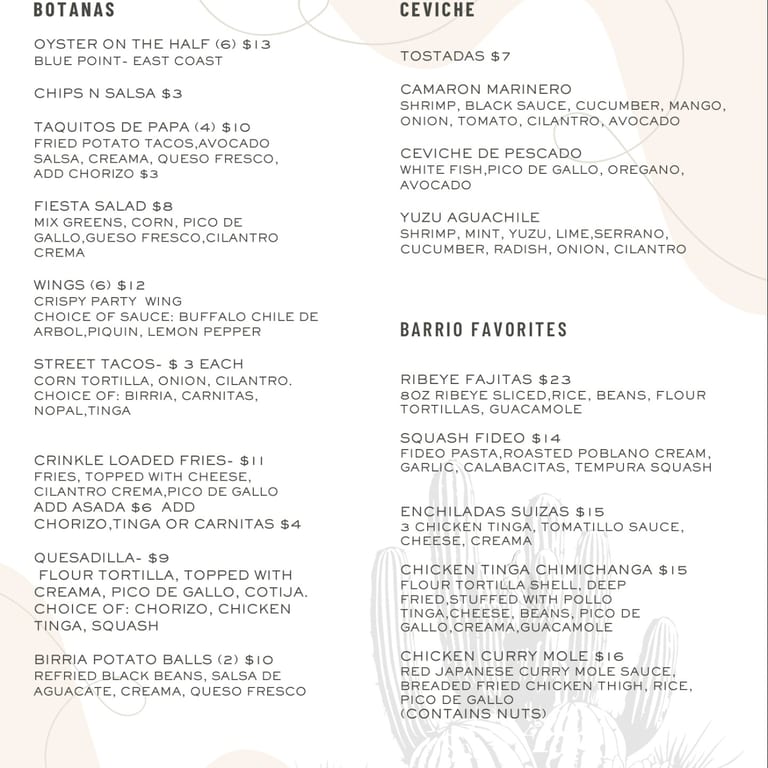 Recession Menu: Supporting Our Barrio